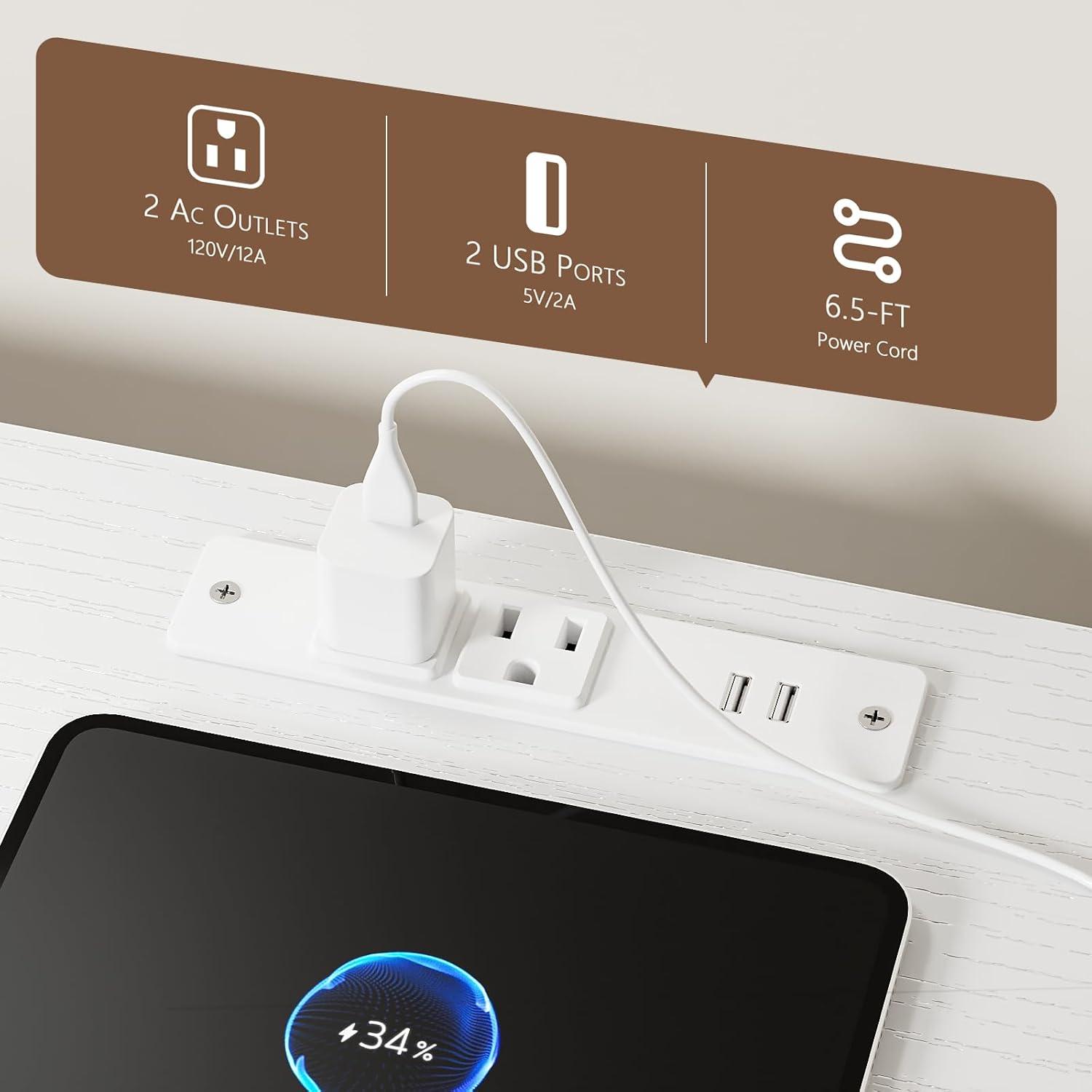 imageFurnulem 9 Drawer Dresser 63 Long TV Stand for Bedroom Entertainment Center with Power Outlet ampamp LED Light for 65quot75quot TV Black Dresser with Fabric Storage Drawers for ClosetWhite