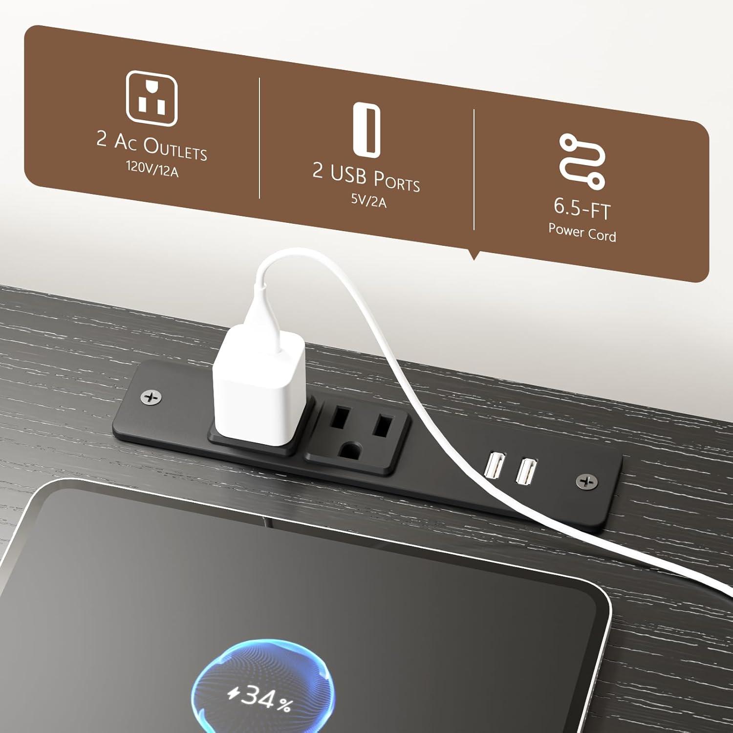 imageFurnulem 9 Drawer Dresser 63 Long TV Stand for Bedroom Entertainment Center with Power Outlet ampamp LED Light for 65quot75quot TV Black Dresser with Fabric Storage Drawers for ClosetBlack Oak