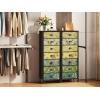 Furnulem Tall 6 Drawers Dresser, Vintage Storage Organizer Unit with Fabric Bins for Bedroom, Living Room, Closet, Nusery, Dorm, Entryway, Bedside Furniture, Sturdy Metal Frame, Wood Top(15.8″D x 43.3″W x 11.4″H (7 Drawers))