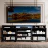 Furnulem Dresser, Black Dresser for Bedroom with 9 Storage Organizer Drawers and Open Shelf, 55″ Entertainment Center with LED Lights and Charging Station, Chest of Drawers for Living Room Bedroom(11.8″D x 63″W x 26.2″H (9 Drawers))